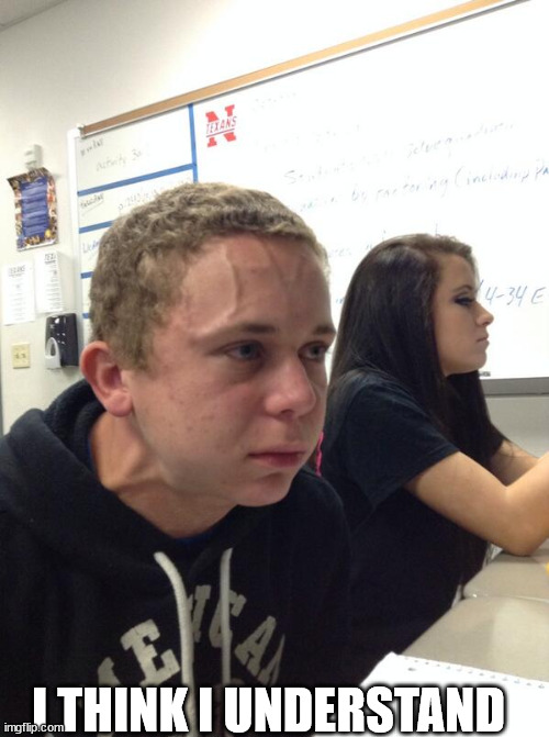 Hold fart | I THINK I UNDERSTAND | image tagged in hold fart | made w/ Imgflip meme maker