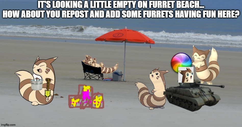 commander furret is just patrolling the area! | image tagged in furret,thicc | made w/ Imgflip meme maker