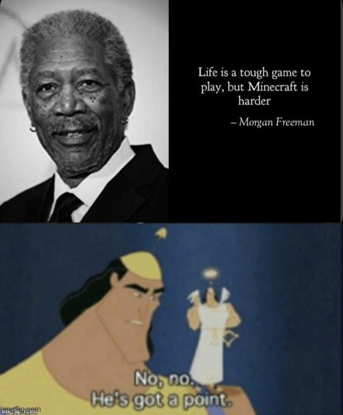 image tagged in no no hes got a point,memes,minecraft | made w/ Imgflip meme maker