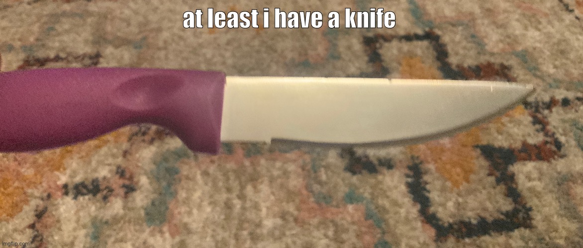 i favor this one the most | at least i have a knife | made w/ Imgflip meme maker