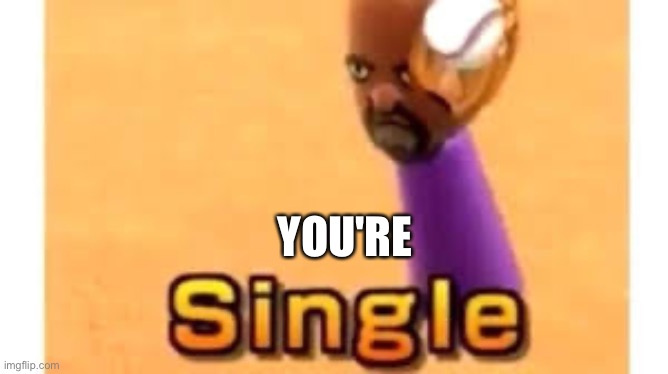 im sorry | YOU'RE | image tagged in single,you're single,matt wii sports,matt,wii sports | made w/ Imgflip meme maker