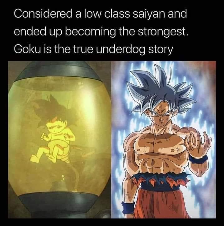 Goku underdog Blank Meme Template