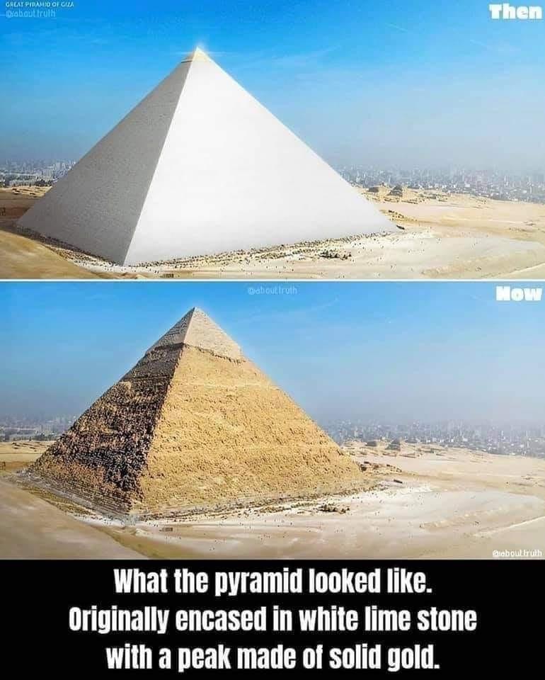 Egyptian pyramids then and now Blank Meme Template