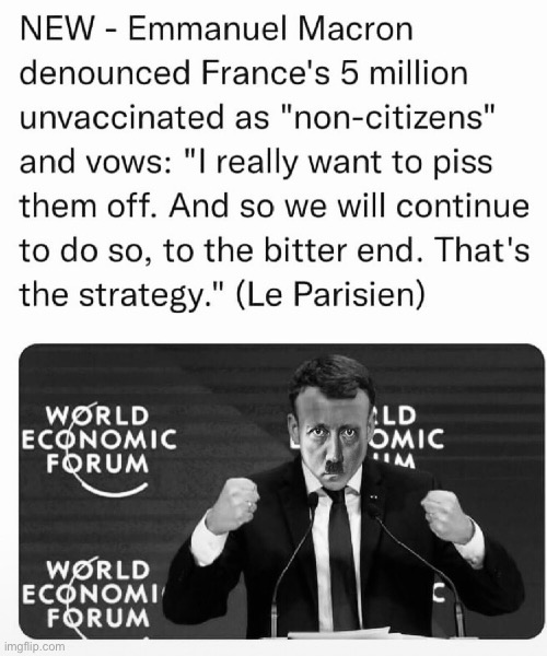 Macron Le Hitlah | image tagged in france,emmanuel macron,covid-19,lockdown | made w/ Imgflip meme maker