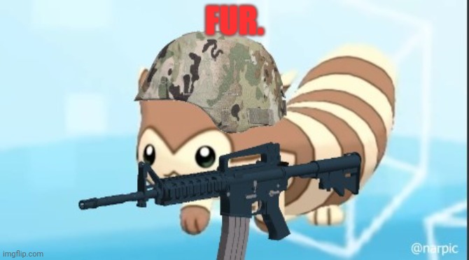 furret army | FUR. | image tagged in furret army | made w/ Imgflip meme maker