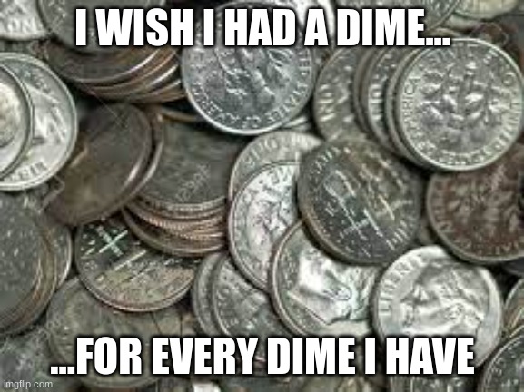 Read More by Reid Moore | I WISH I HAD A DIME... ...FOR EVERY DIME I HAVE | image tagged in funny,reid moore,money,memes,shiba inu | made w/ Imgflip meme maker