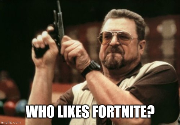 ???? | WHO LIKES FORTNITE? | image tagged in memes,am i the only one around here | made w/ Imgflip meme maker