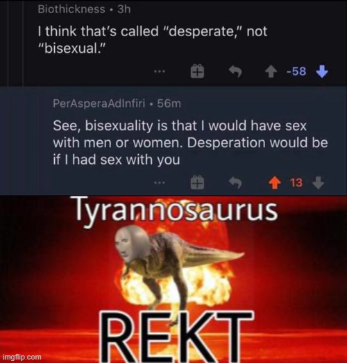 image tagged in tyrannosaurus rekt | made w/ Imgflip meme maker