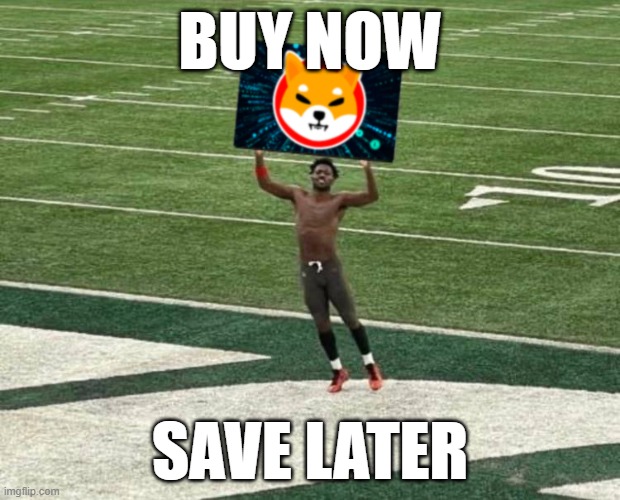 When you out of work | BUY NOW; SAVE LATER | image tagged in lost job,antonio brown,crypto,shiba inu,nfl,coin | made w/ Imgflip meme maker