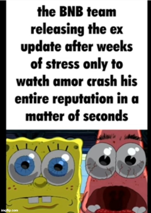 distressed spongebob and patrick. | image tagged in oh crap,amor is a pedo | made w/ Imgflip meme maker