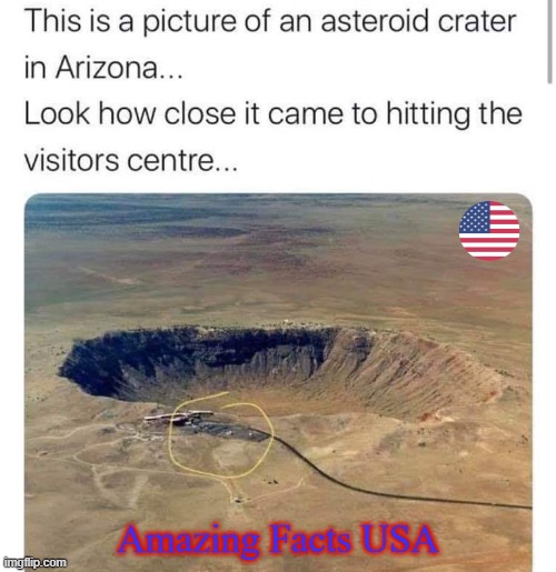 Amazing Facts USA | Amazing Facts USA | image tagged in meteor | made w/ Imgflip meme maker