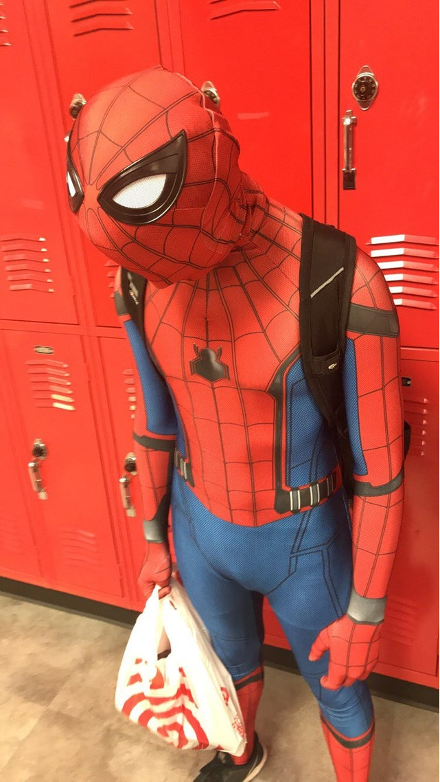 High Quality spooderman comes to town Blank Meme Template