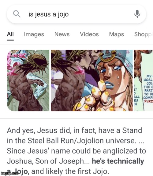 I believe in Jesus Jojo supremacy | image tagged in anime | made w/ Imgflip meme maker