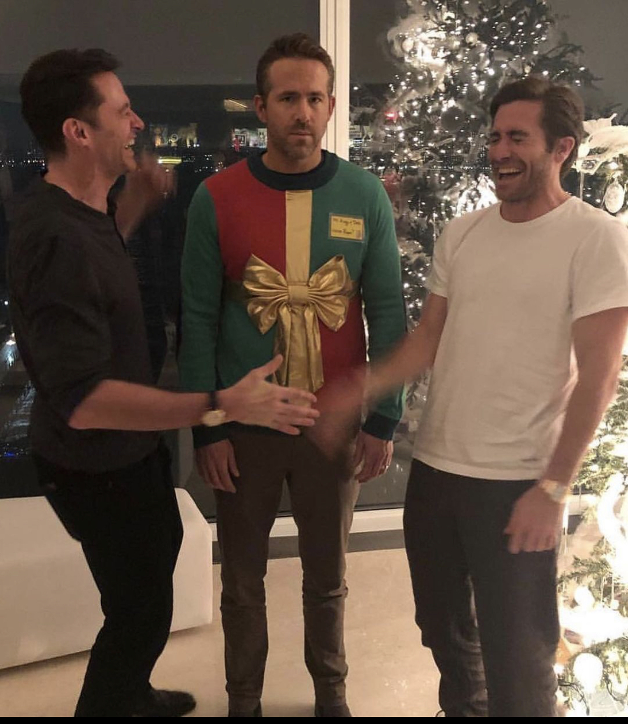 High Quality Ryan Reynolds getting laughed at Blank Meme Template