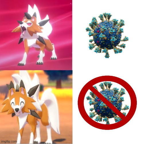 It's simple but whatever | image tagged in lycanroc drake format | made w/ Imgflip meme maker