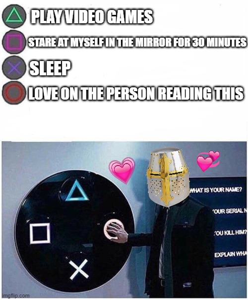 boop | PLAY VIDEO GAMES; STARE AT MYSELF IN THE MIRROR FOR 30 MINUTES; SLEEP; LOVE ON THE PERSON READING THIS | image tagged in detroit become human,wholesome | made w/ Imgflip meme maker