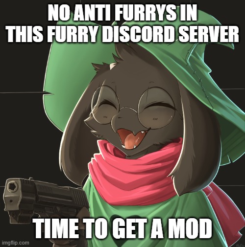  NO ANTI FURRYS IN THIS FURRY DISCORD SERVER; TIME TO GET A MOD | image tagged in p,deltarune,furry,discord | made w/ Imgflip meme maker