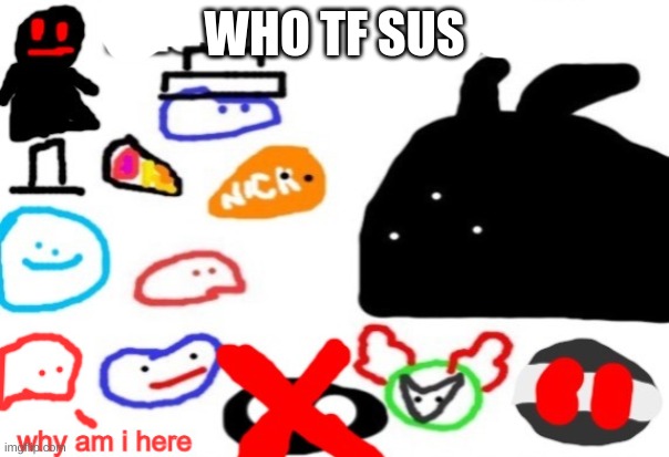THE BLOB CONVENTION | WHO TF SUS | image tagged in the blob convention | made w/ Imgflip meme maker