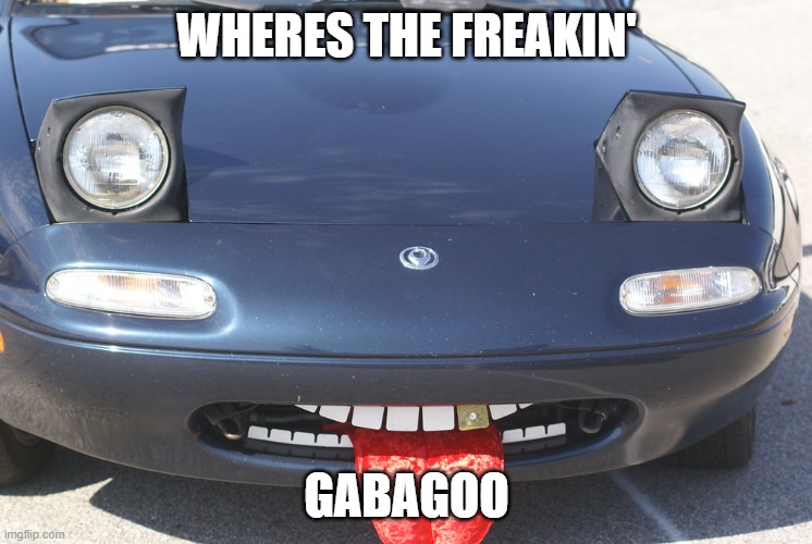 lol miat | WHERES THE FREAKIN'; GABAGOO | image tagged in wtf | made w/ Imgflip meme maker