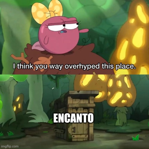 I Think You Way Overhyped This Place | ENCANTO | image tagged in i think you way overhyped this place | made w/ Imgflip meme maker