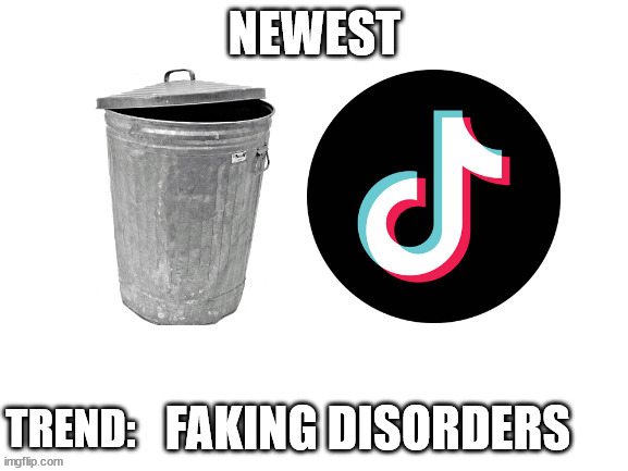 Also new temp feel free to use it | FAKING DISORDERS | image tagged in newest tikok trend | made w/ Imgflip meme maker