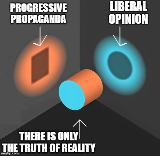 LIBERAL
OPINION THERE IS ONLY THE TRUTH OF REALITY PROGRESSIVE
PROPAGANDA | made w/ Imgflip meme maker