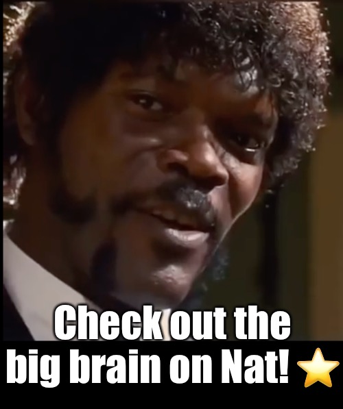 Check out the big brain on Nat! ⭐️ | made w/ Imgflip meme maker