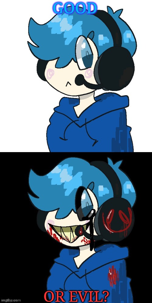 Which do you like better? | GOOD; OR EVIL? | image tagged in cute poke,poke exe | made w/ Imgflip meme maker