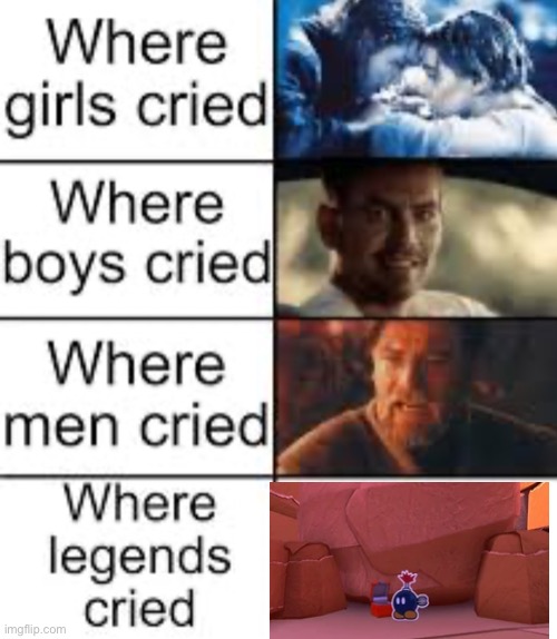 that moment was so sad tho | image tagged in where legends cried,paper mario,bobby,sad,mario,why | made w/ Imgflip meme maker