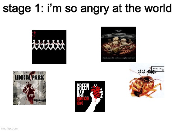 Blank White Template | stage 1: i’m so angry at the world | made w/ Imgflip meme maker