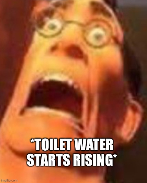 *TOILET WATER STARTS RISING* | image tagged in the medic tf2 | made w/ Imgflip meme maker