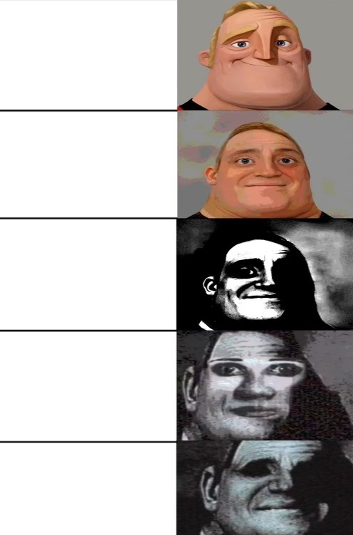 High Quality 5 panel incredible uncanny Blank Meme Template