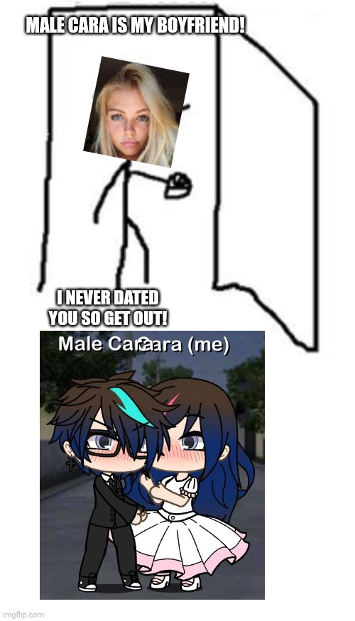 Susan (12) catches Male Cara Kissing Cara Dev | MALE CARA IS MY BOYFRIEND! I NEVER DATED YOU SO GET OUT! | image tagged in pop up school,memes,kissing,gacha life,love | made w/ Imgflip meme maker