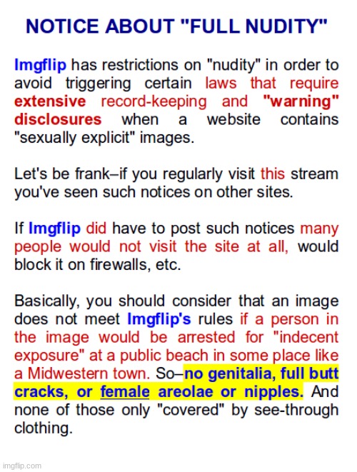 reminder | image tagged in notice about full nudity unofficial | made w/ Imgflip meme maker