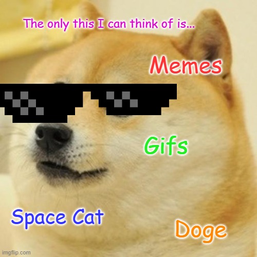 Doge | The only this I can think of is... Memes; Gifs; Space Cat; Doge | image tagged in memes,doge | made w/ Imgflip meme maker