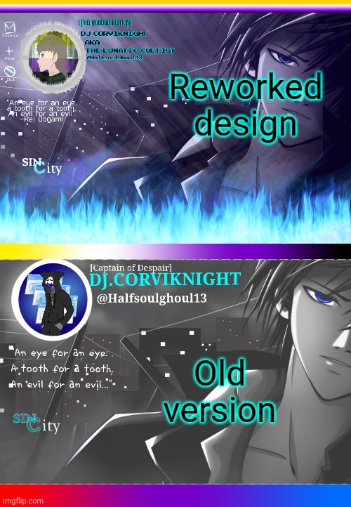 Reworked design Old version | image tagged in dj corviknight's code breaker anoucement template v2,dj corviknight code breaker announcements | made w/ Imgflip meme maker