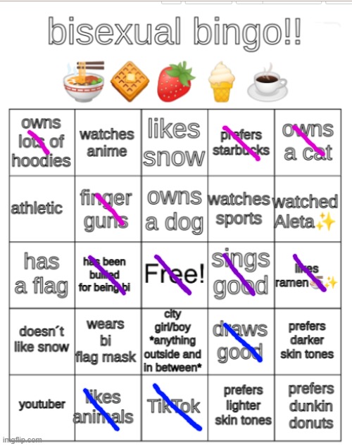 no bingo ;-; | image tagged in bi bingo | made w/ Imgflip meme maker