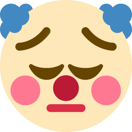 Sad clown emoji Blank Meme Template