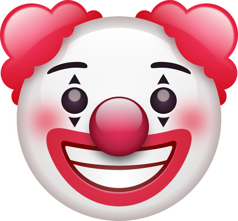 High Quality Happy clown emoji Blank Meme Template