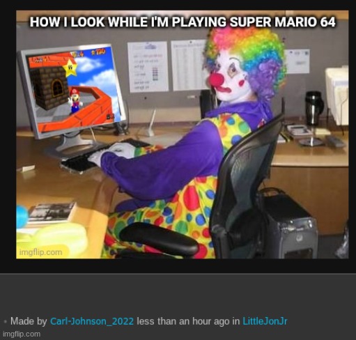 Mario caught in 4K | image tagged in mario,clown | made w/ Imgflip meme maker