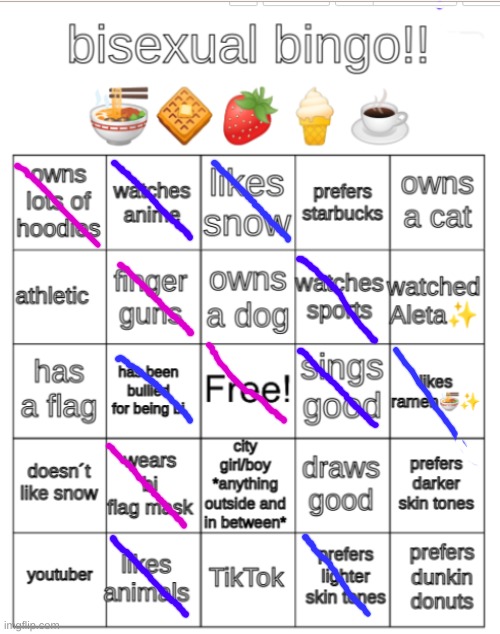 Bingo! | image tagged in bi bingo | made w/ Imgflip meme maker