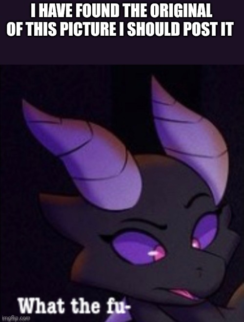 I HAVE FOUND THE ORIGINAL OF THIS PICTURE I SHOULD POST IT | made w/ Imgflip meme maker