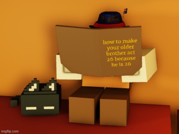 my Roblox avatar reading a book | image tagged in my roblox avatar reading a book | made w/ Imgflip meme maker