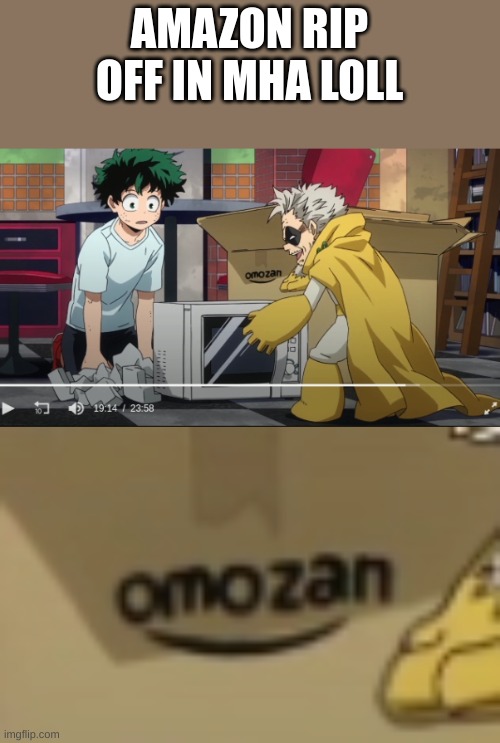 Same symbol and everything | AMAZON RIP OFF IN MHA LOLL | made w/ Imgflip meme maker