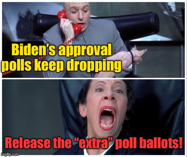 And that’s how they bolster him up to 35% | image tagged in joe biden,poll decline,ballot stuffing | made w/ Imgflip meme maker