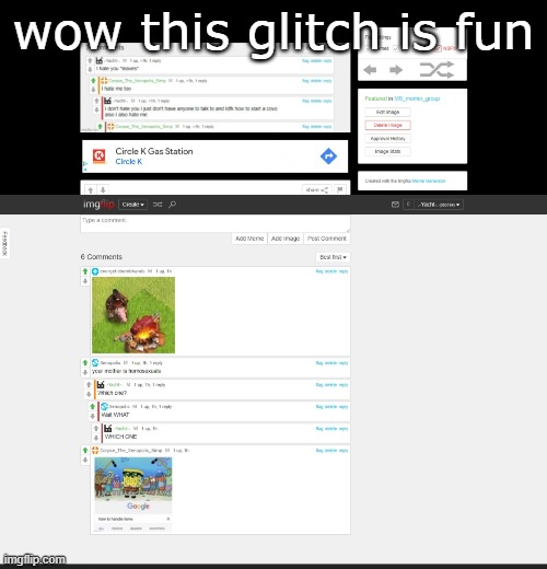 wow this glitch is fun | made w/ Imgflip meme maker