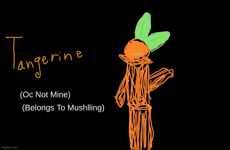 I Drawed Tangerine In My Own Style :| | made w/ Imgflip meme maker