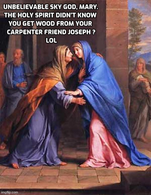 image tagged in mary,jesus,holy spirit,bible stories,myths,carpenter | made w/ Imgflip meme maker