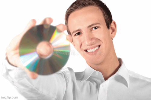 Man giving you free CD | image tagged in gifs,funny memes | made w/ Imgflip images-to-gif maker