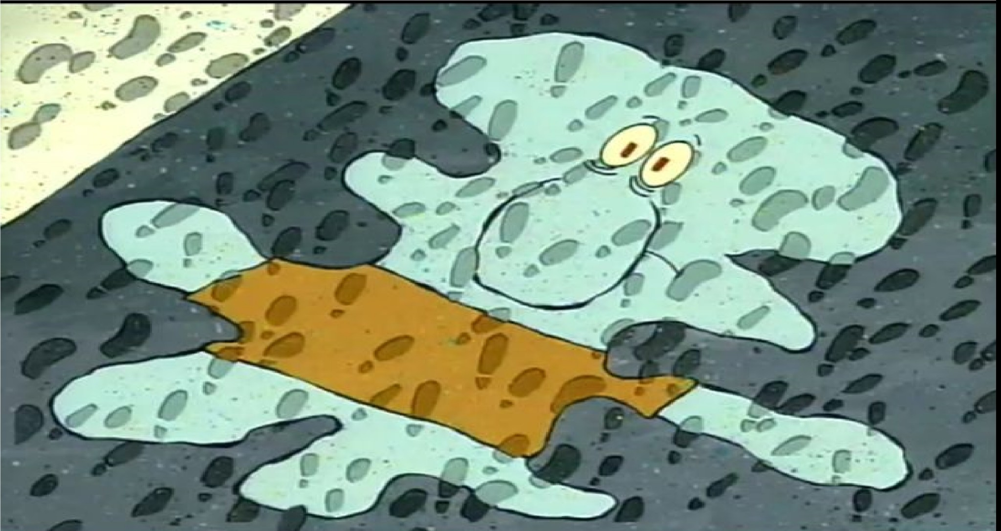 High Quality Squidward trampled Blank Meme Template